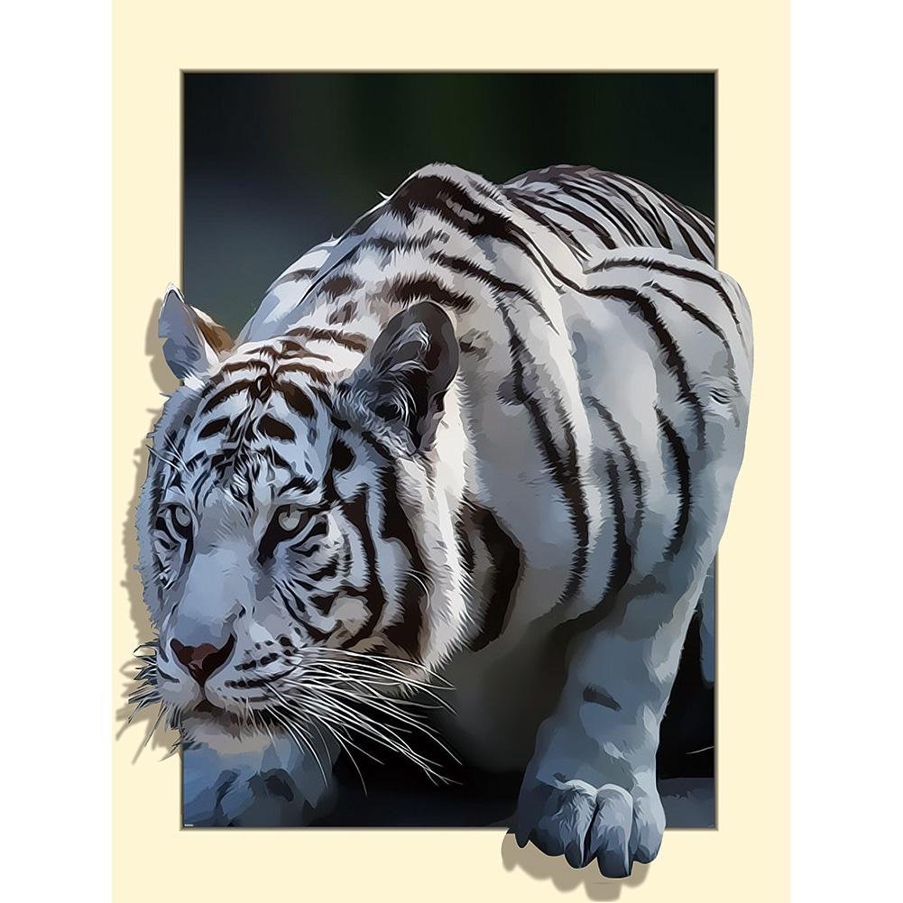 Diamond Painting - Partial Round - Tiger 2