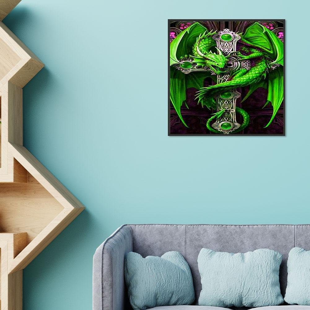 Diamond Painting - Full Round - Green Dragon