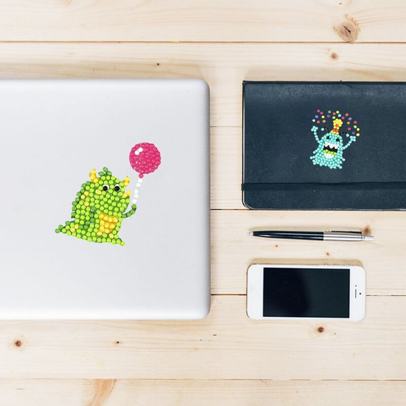 cute monster diamond painting stickers