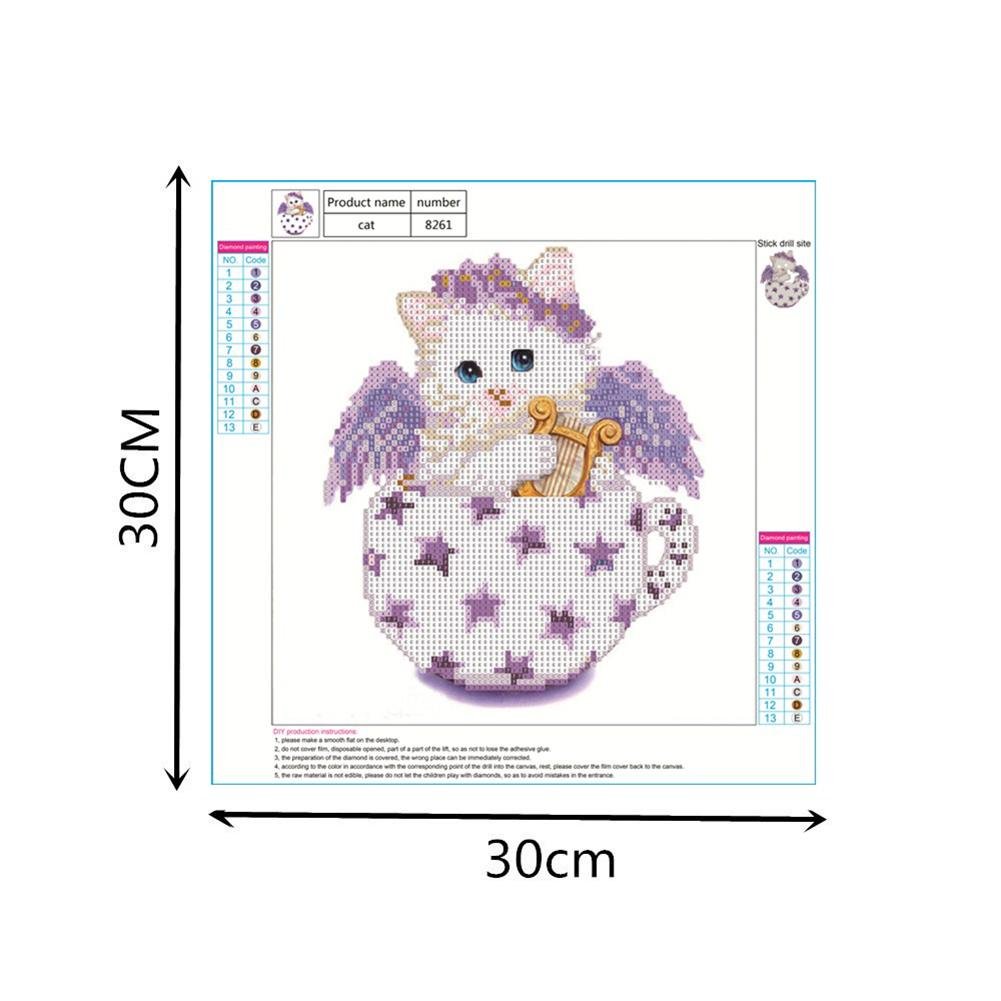 Diamond Painting - Partial Round - Cup Cat C