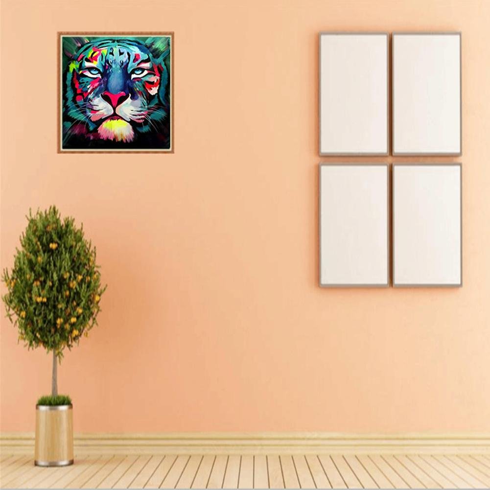 Diamond Painting - Full Round - Colorful Tiger B