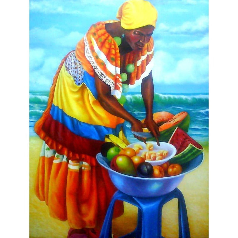 Full Round Diamond Painting Kits African Life