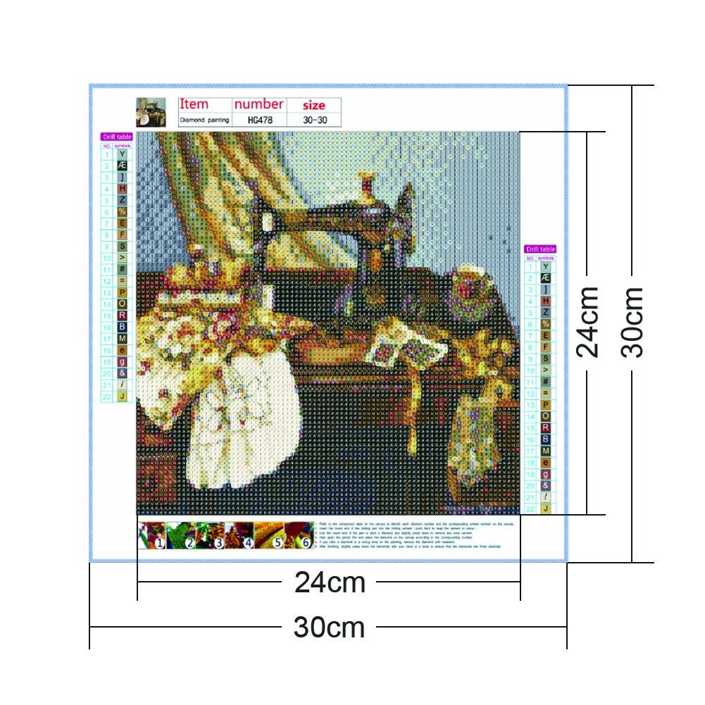 Diamond Painting - Full Round - Sewing Machine G