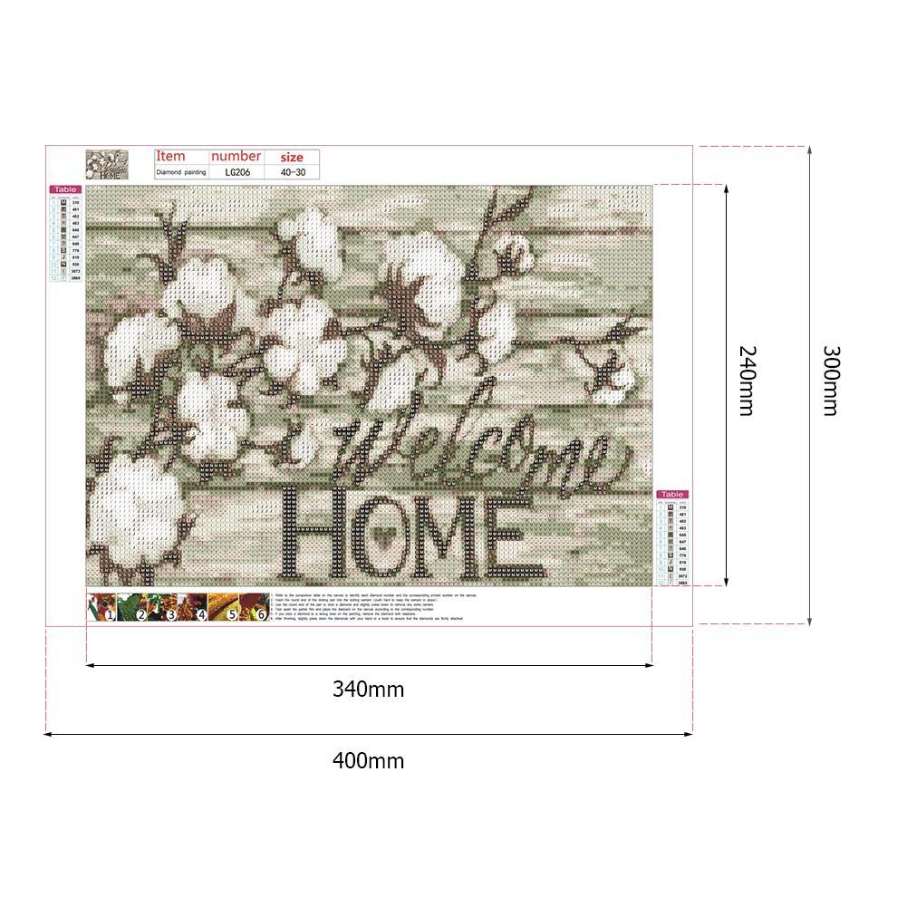 Diamond Painting - Full Round - Welcome Home