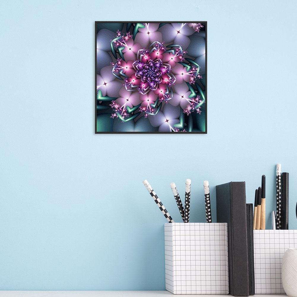 Pintura Diamante - Redondo Completo - Flor Mandala B