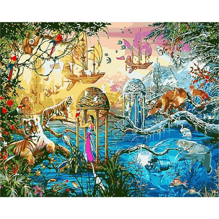 Paint By Number Oil Painting Animal Landscape Home Decor Arts