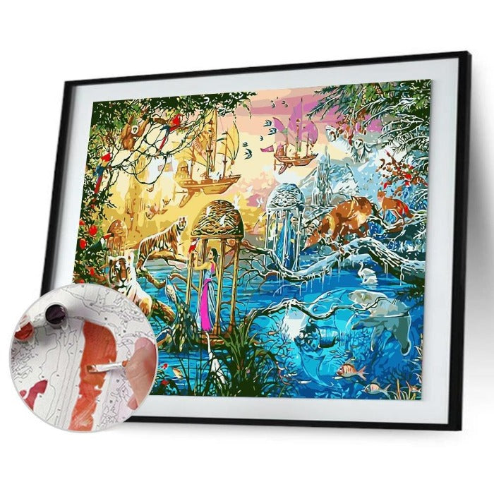 Paint By Number Oil Painting Animal Landscape Home Decor Arts