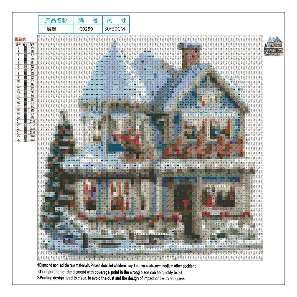 Diamond Painting - Full Round - Snow House A