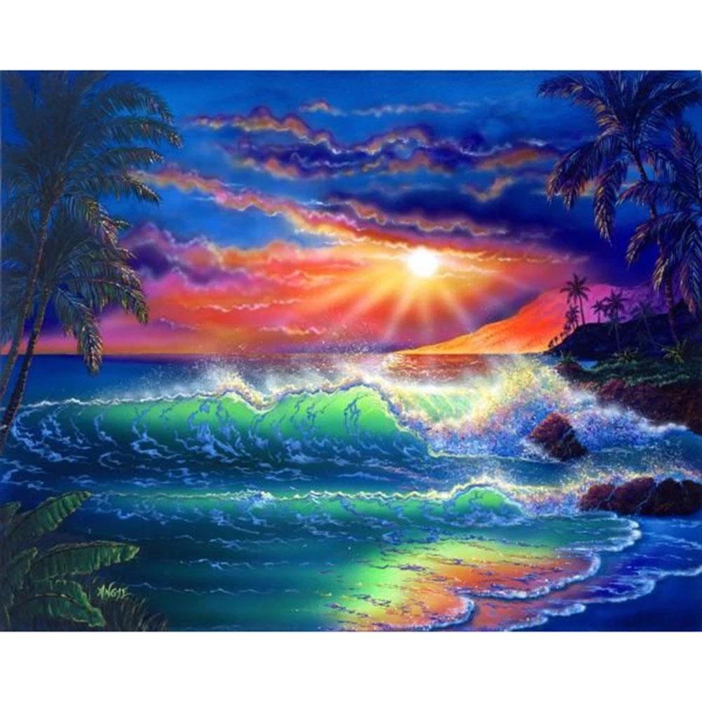 Seascape Paint By Number Oil Painting (40*50cm)