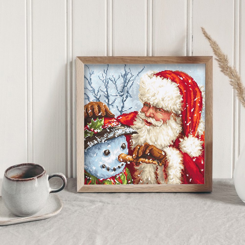 11ct Estampado Ponto Cruz - Papai Noel (40*40cm)