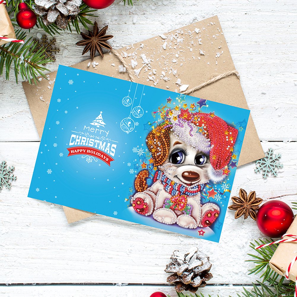 DIY Diamond Painting Greeting Card - Dog A