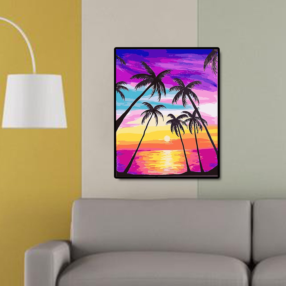 Paint By Number - Oil Painting - Seaside Sunset (40*50cm)