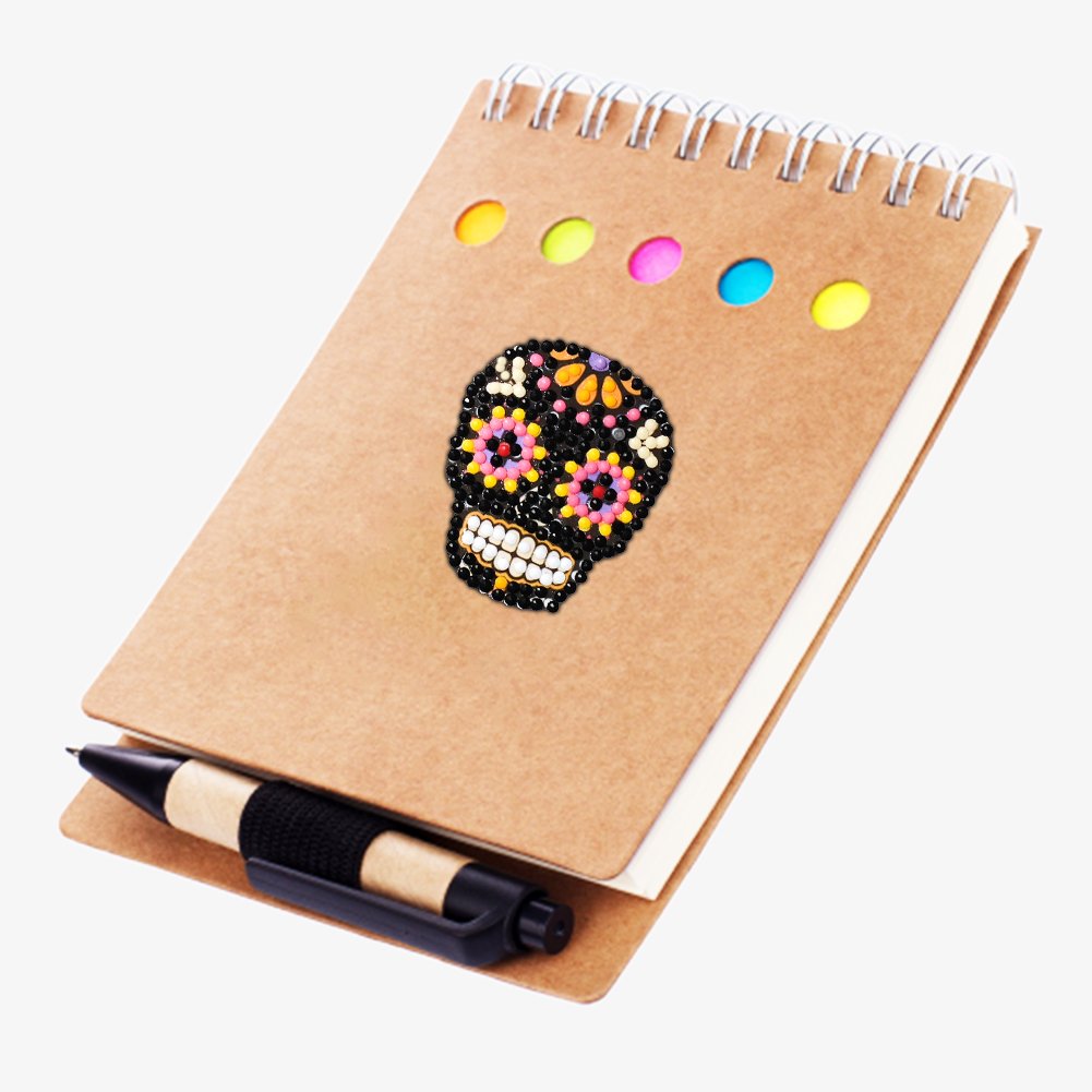 5x Diamond Painting DIY Color Skulls Sticker for Cup Book Phone Decoration