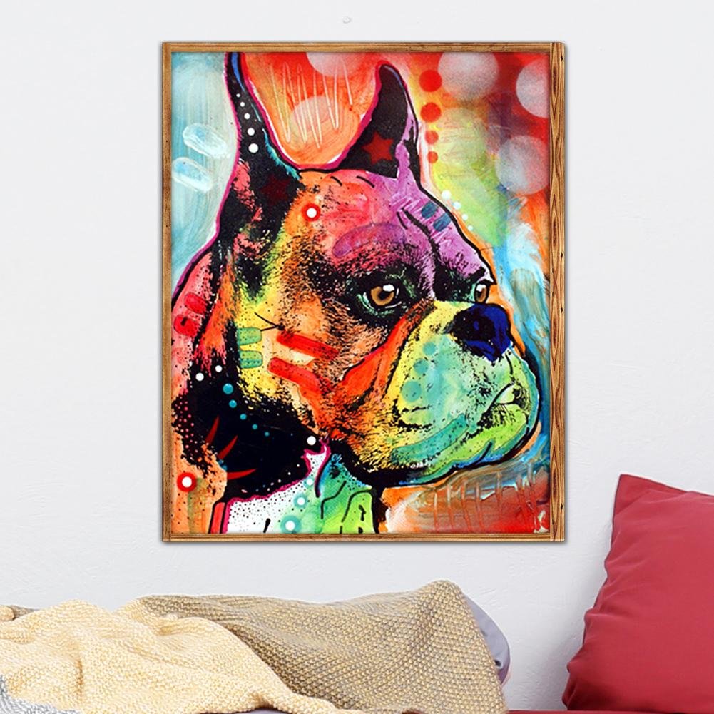 Diamond Painting - Full Round - Colorful Dog A