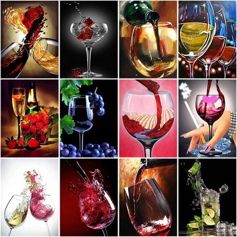 Diamond Paintings Art Full Drill Wine