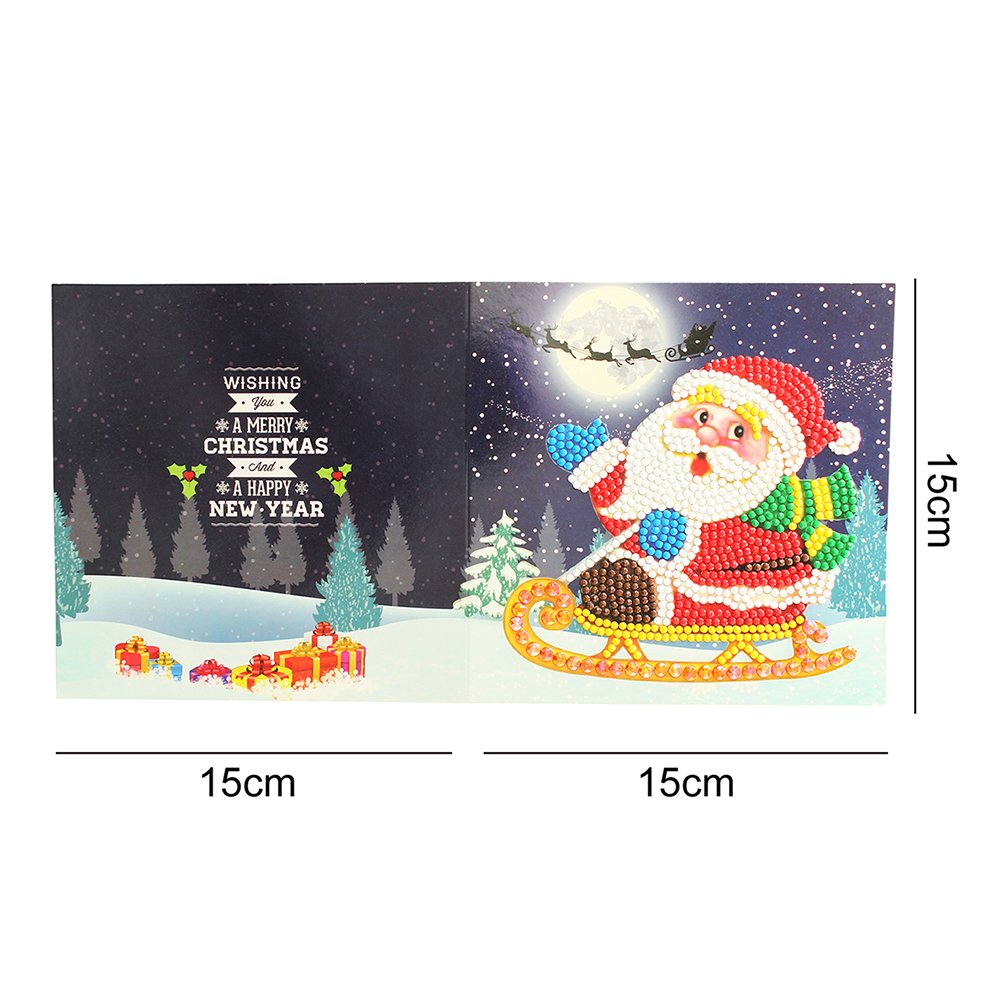 DIY Diamond Painting Greeting Card - Santa Claus E