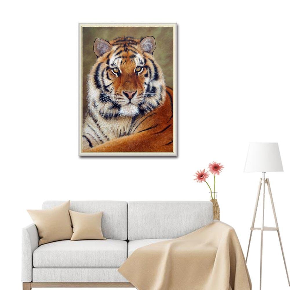 Pintura Diamante - Redondo Completo - Tigre