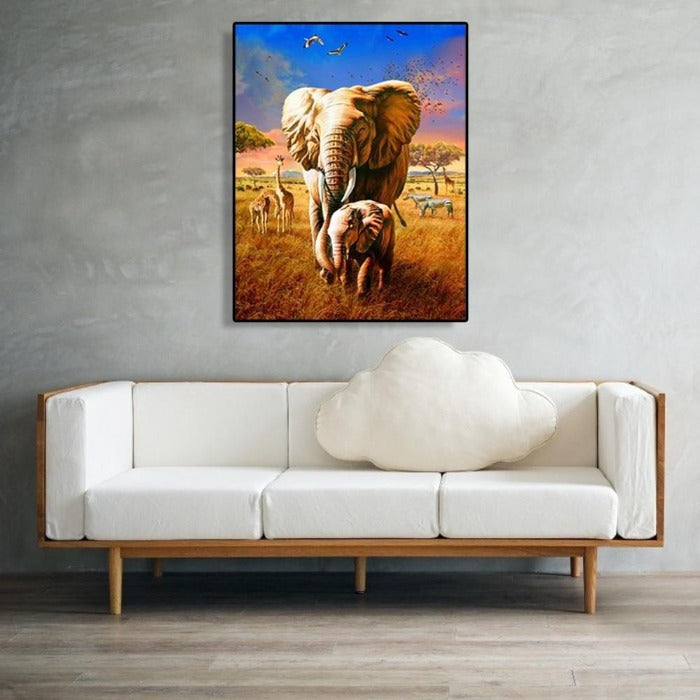 Paint By Number Oil Painting Animals Elephant