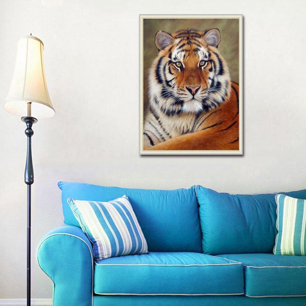Pintura Diamante - Redondo Completo - Tigre