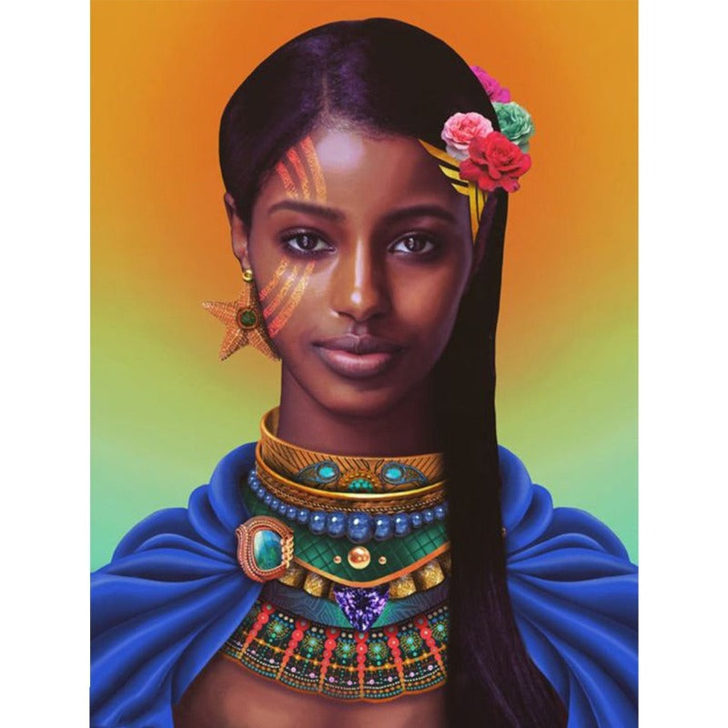 Full Round Diamond Painting Kits African Beauty