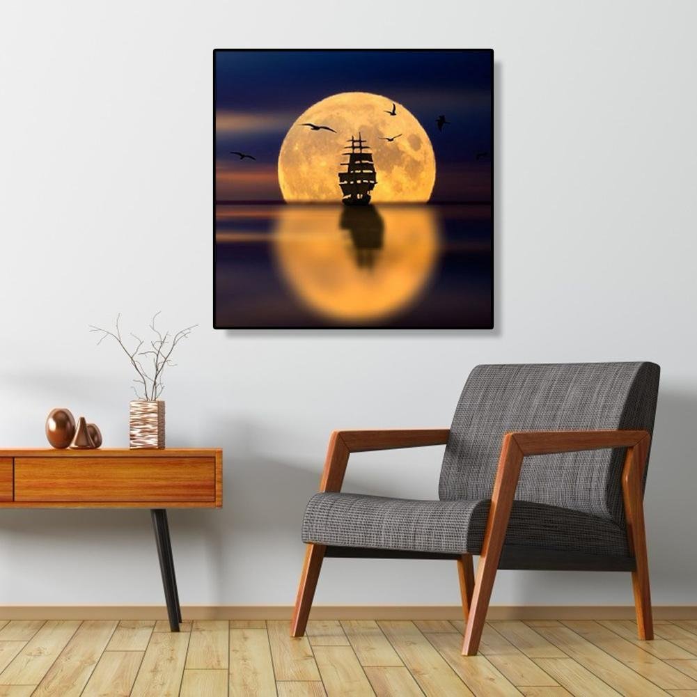 Diamond Painting - Full Round - Moon Ship