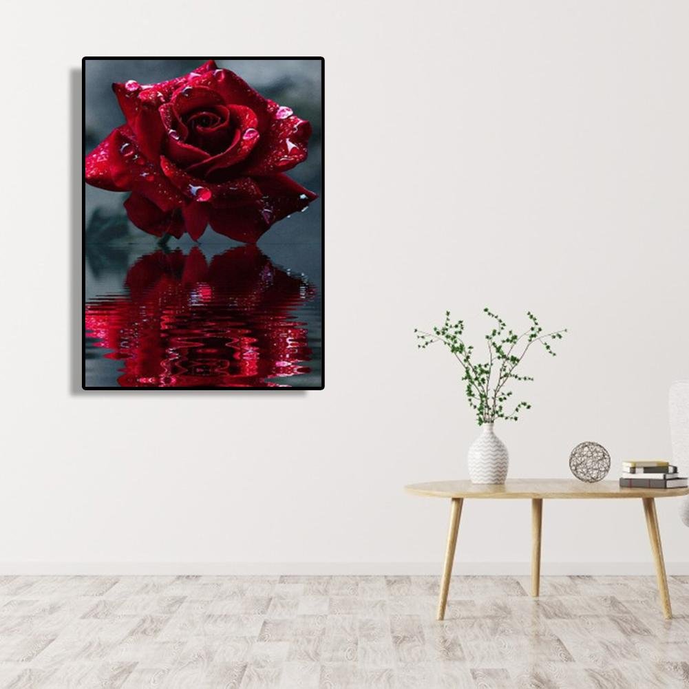 Diamond Painting - Full Round - Red Rose 3