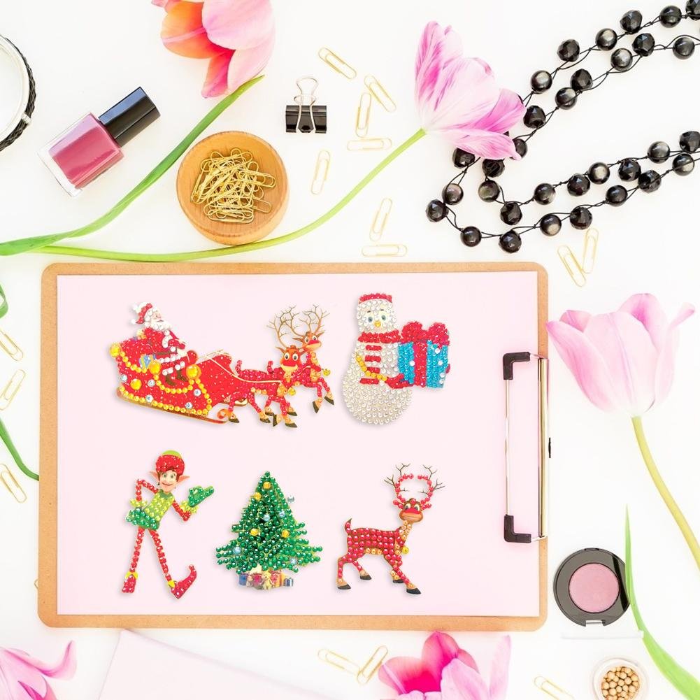 DIY Diamond Painting Christmas Cup Book Stickers