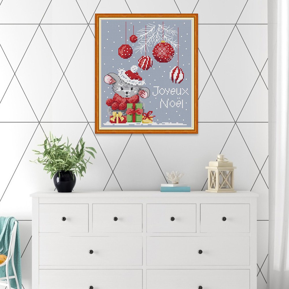 Ponto cruz estampado 14ct - Mouse (22*28cm)
