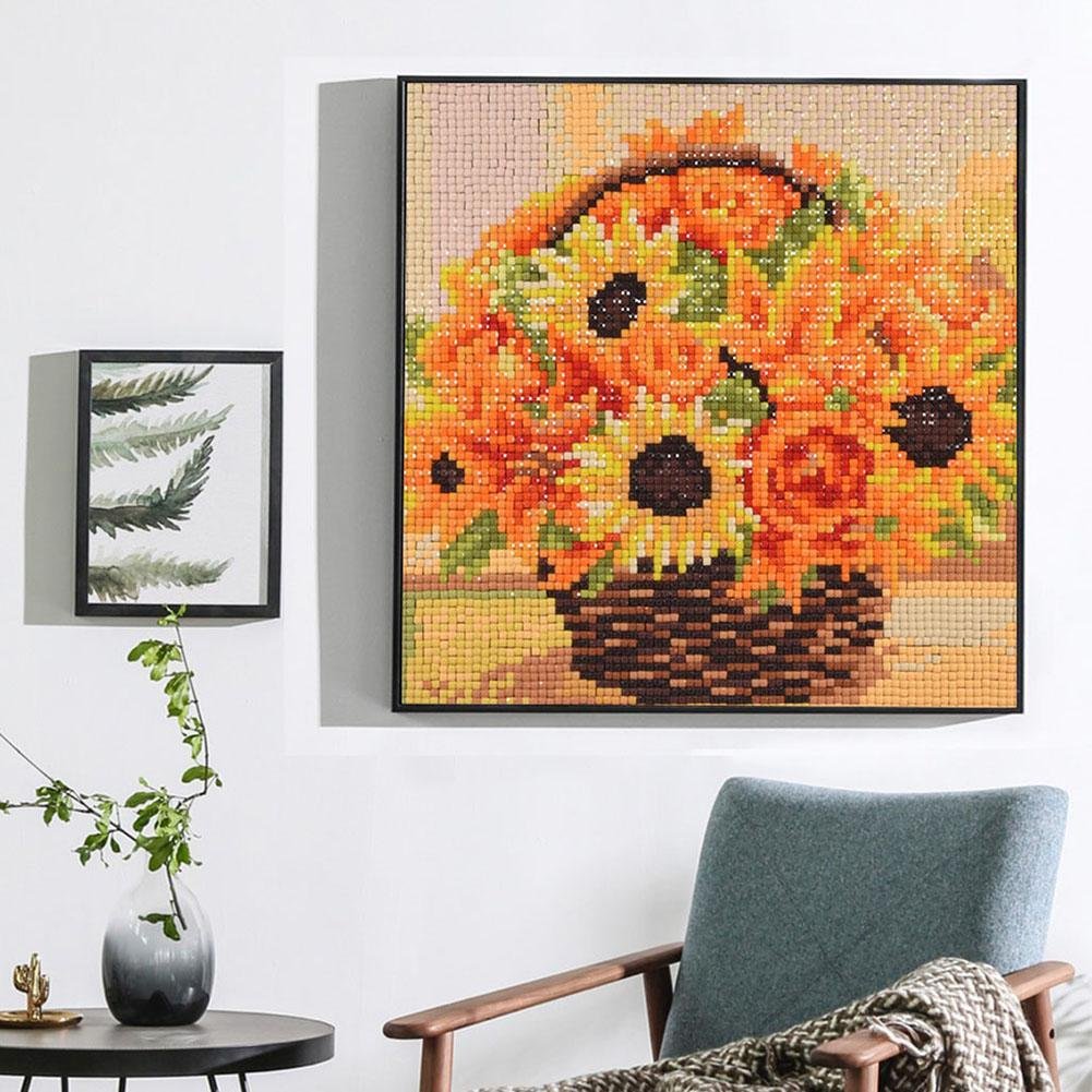 Pintura Diamante - Quadrado Completo - Flores