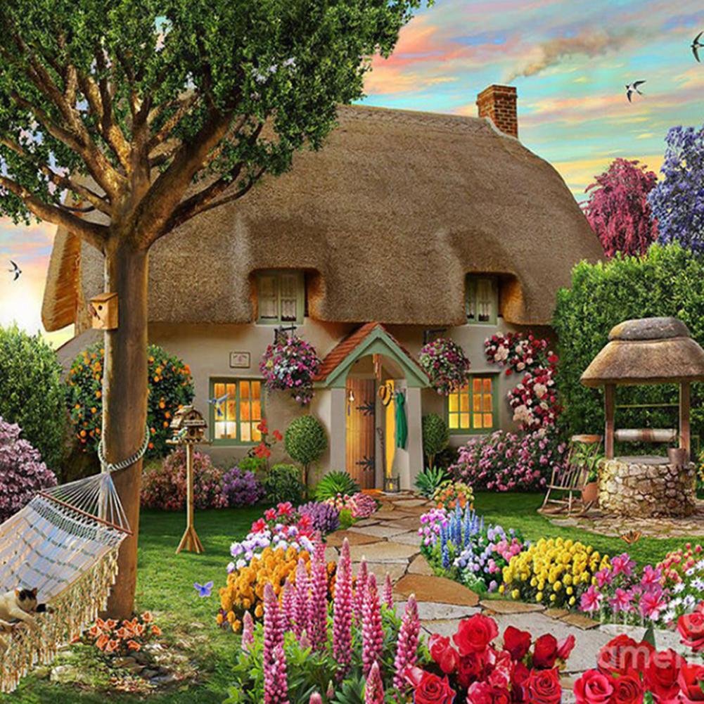Diamond Painting - Partial Round - Garden Cottage