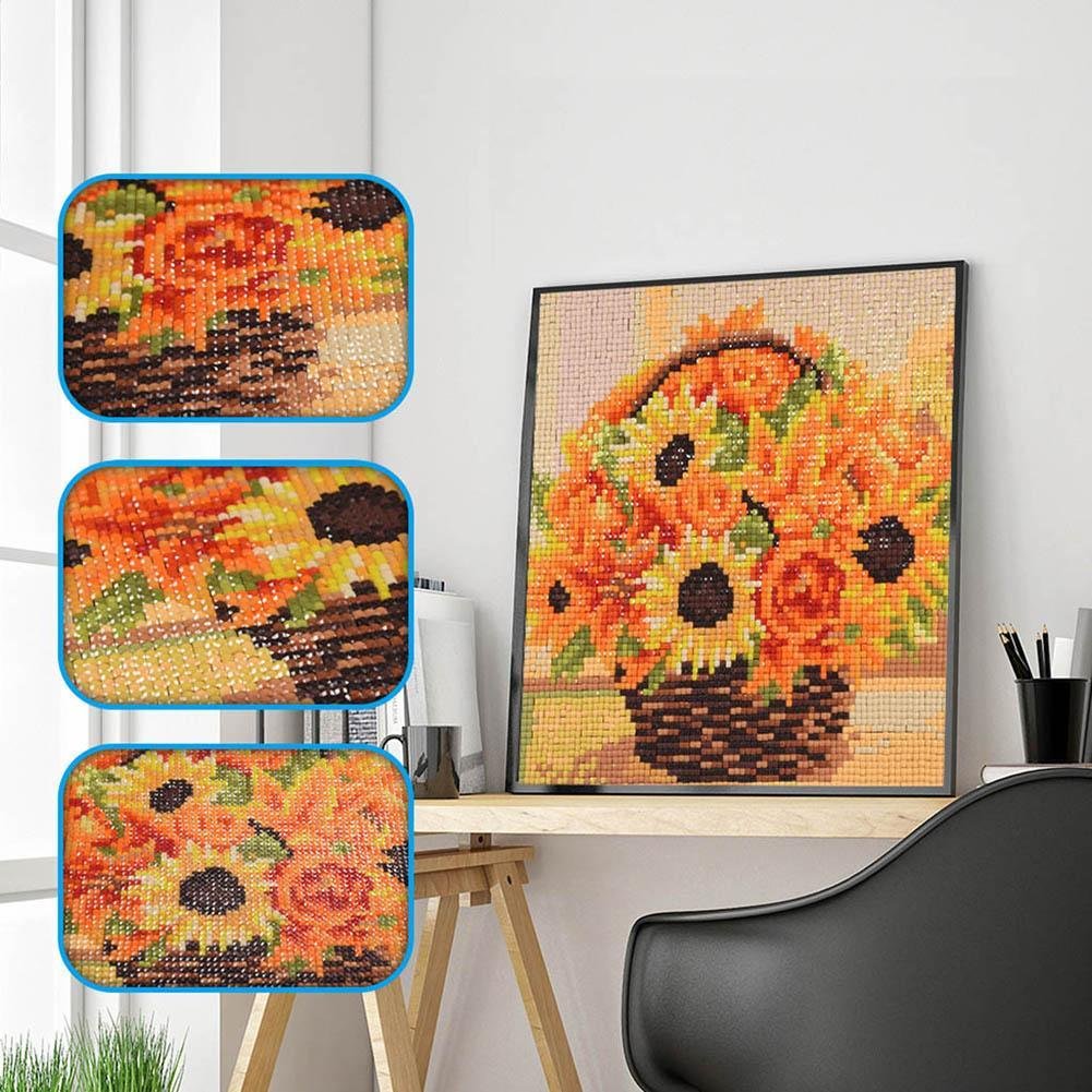 Pintura Diamante - Quadrado Completo - Flores