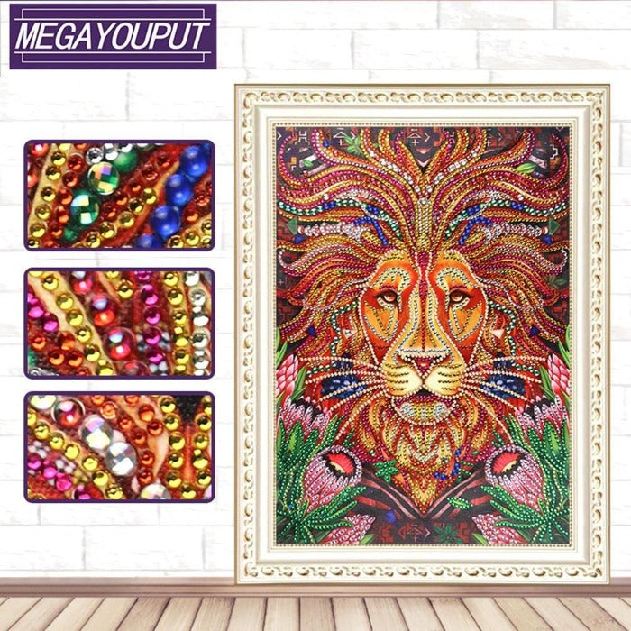 diamond painting kits home craftology Crystal Rhinestone Lion