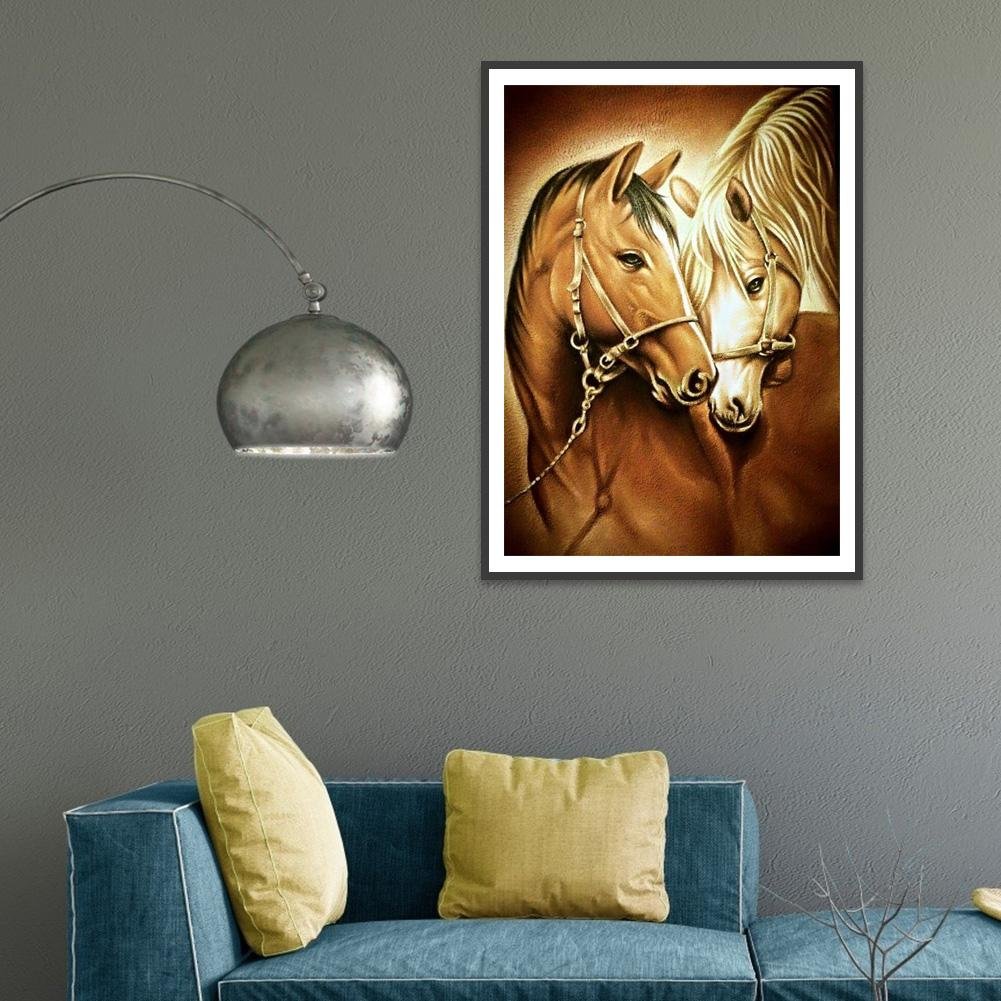 Pintura Diamante - Rodada Completa - Cavalos