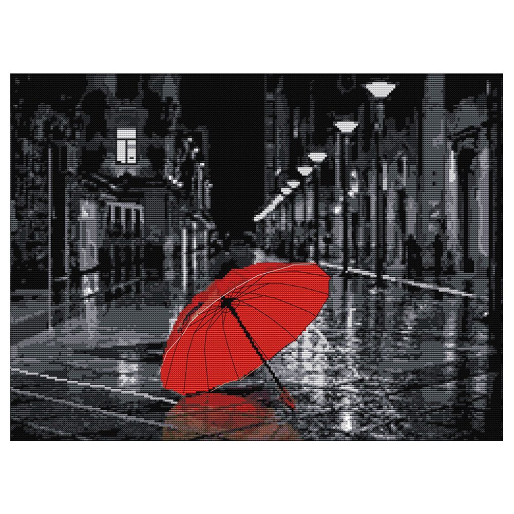 14ct Stamped Cross Stitch Street Landscape (51*40cm)