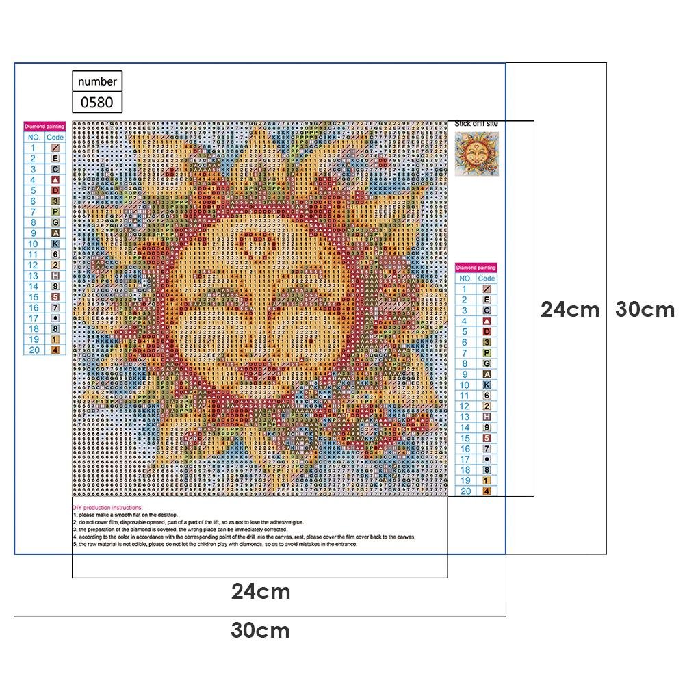 Diamond Painting - Full Round - Sun Face