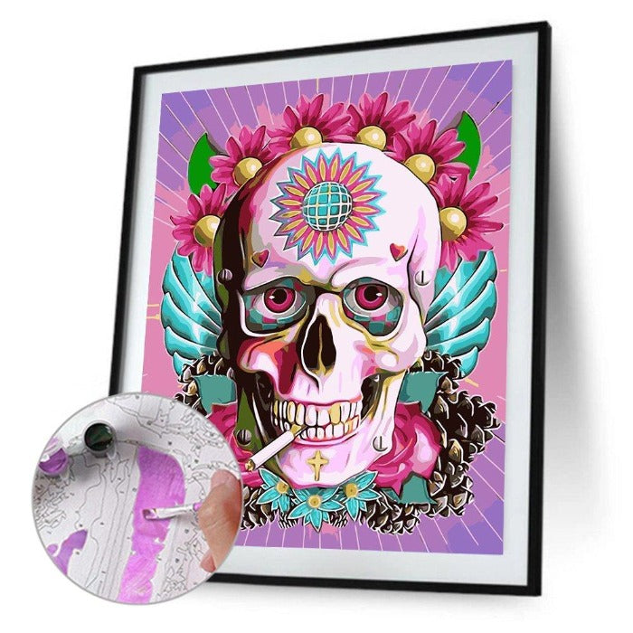 Paint By Number Kits for Beginners Oil Painting Skeleton (40*50cm)