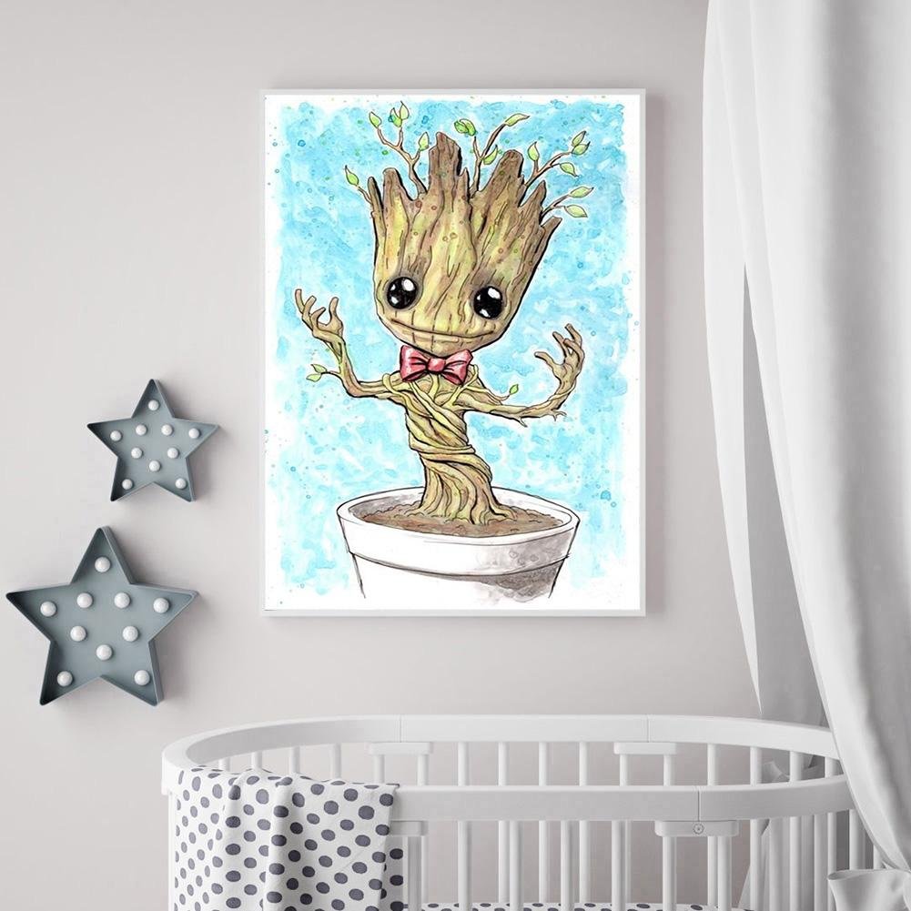 Diamond Painting - Full Round - Cute Groot
