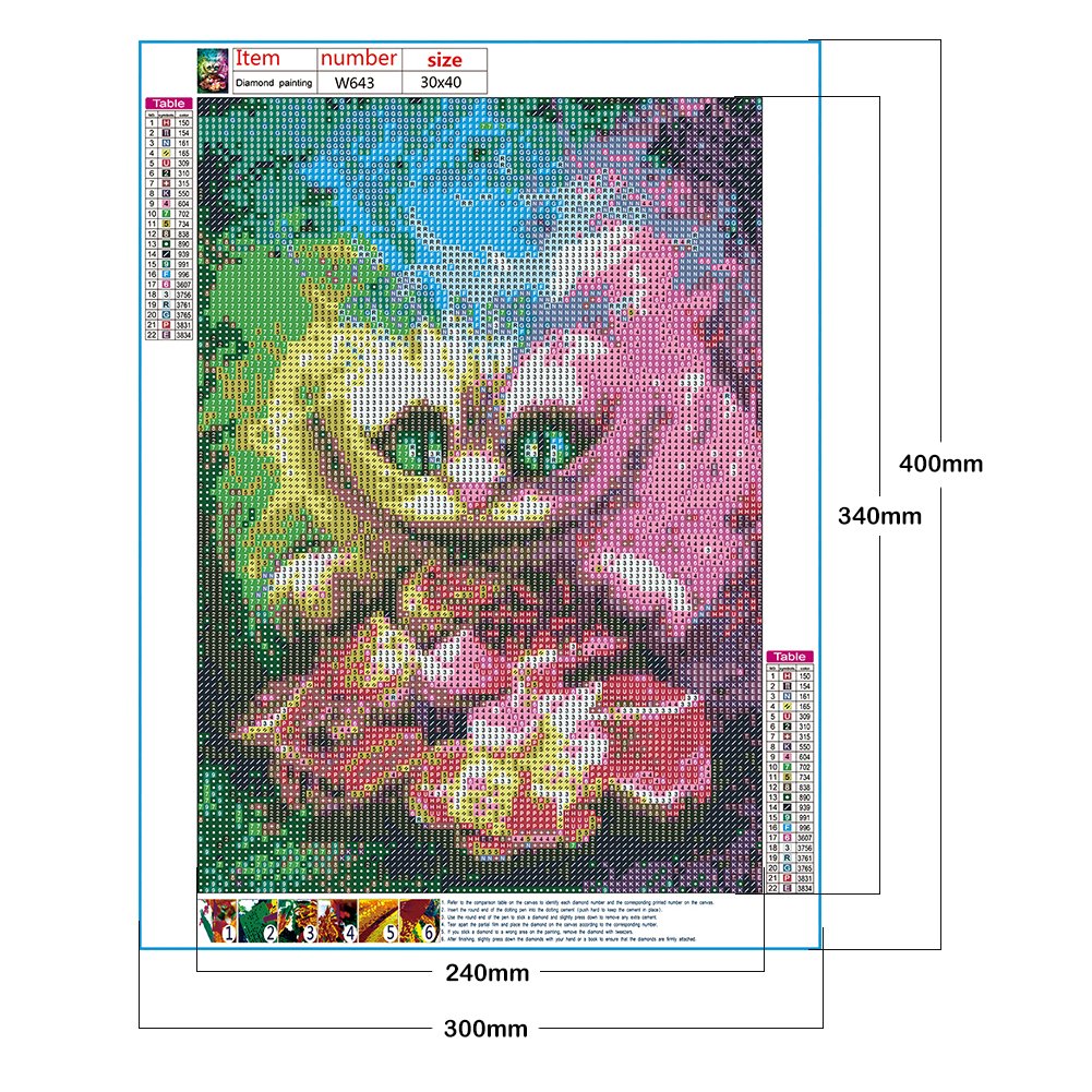 5D DIY Diamond Painting Kit - Full Round - Cat and Snack