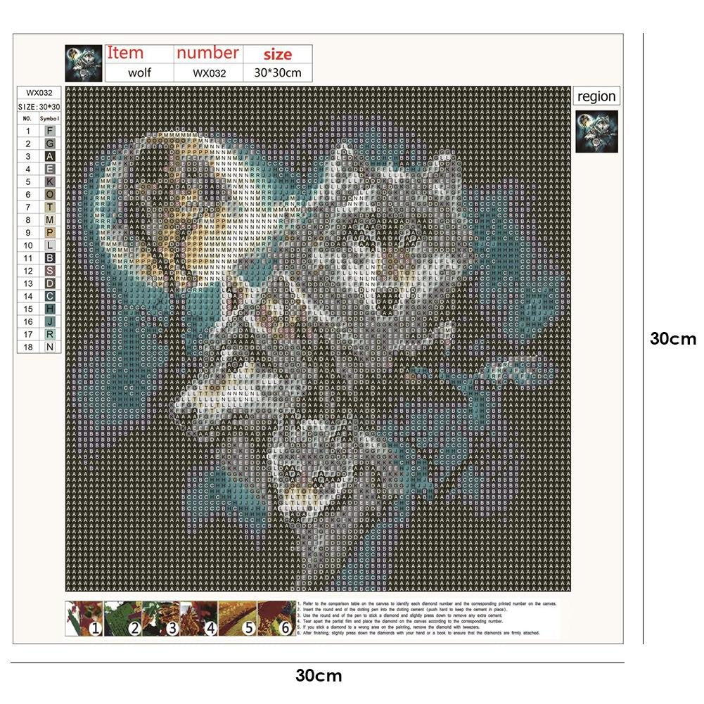 Diamond Painting - Full Round - Night Wolves
