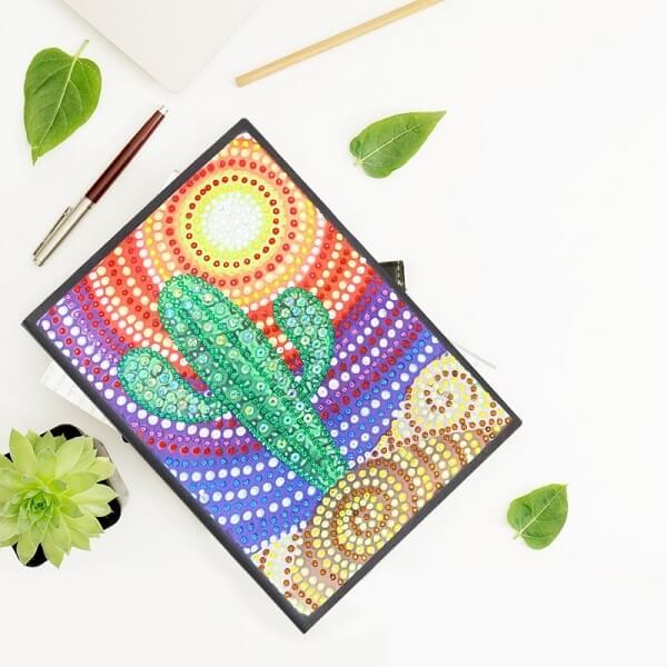 Cactus 5D DIY Diamond painting cover notebook