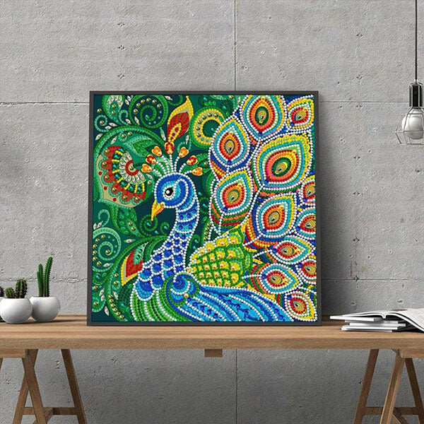 diamond painting kits luminous peacock