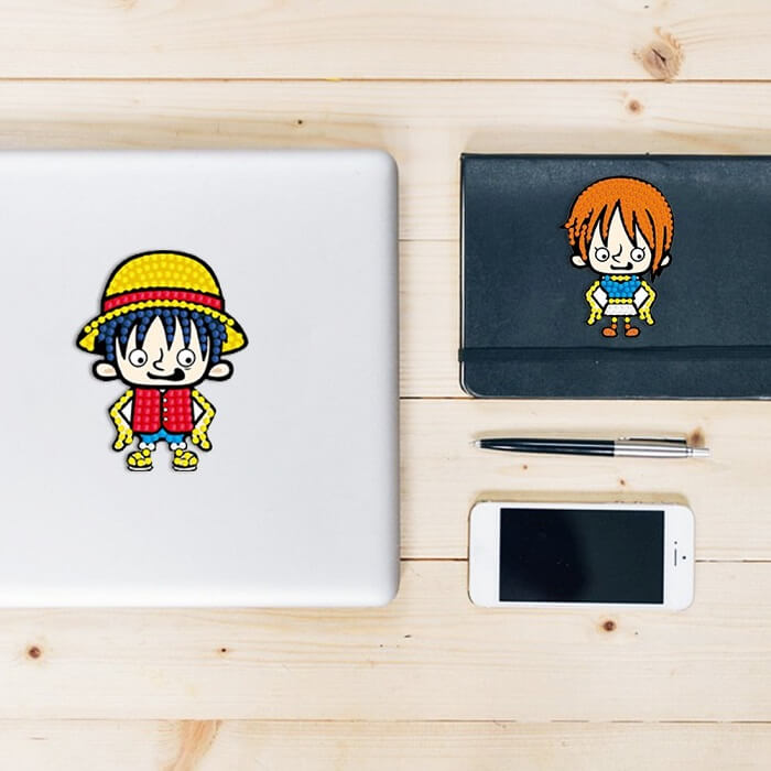 one piece Japanese cartoon diamond painting stickers kit