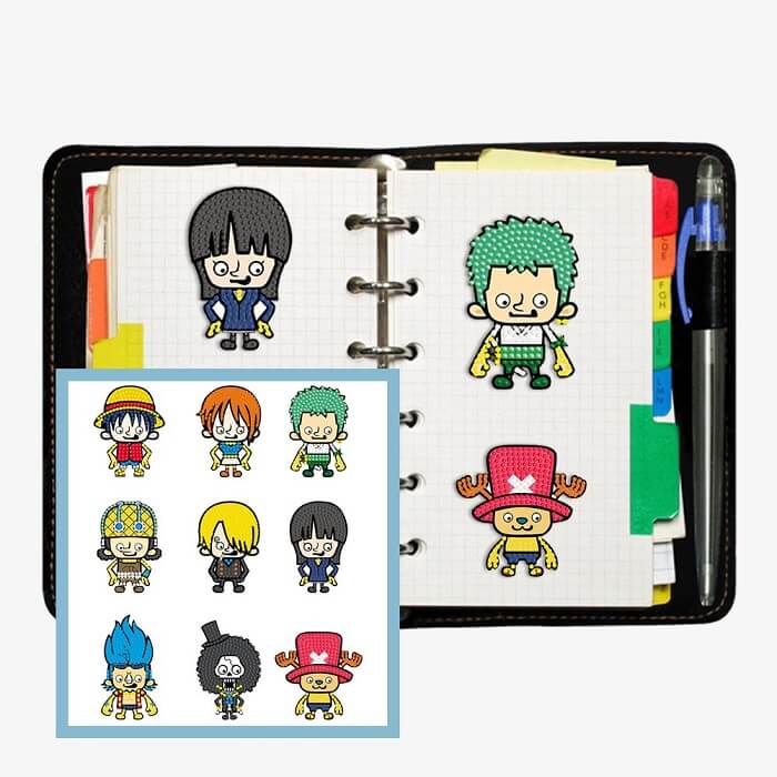 one piece Japanese cartoon diamond painting stickers