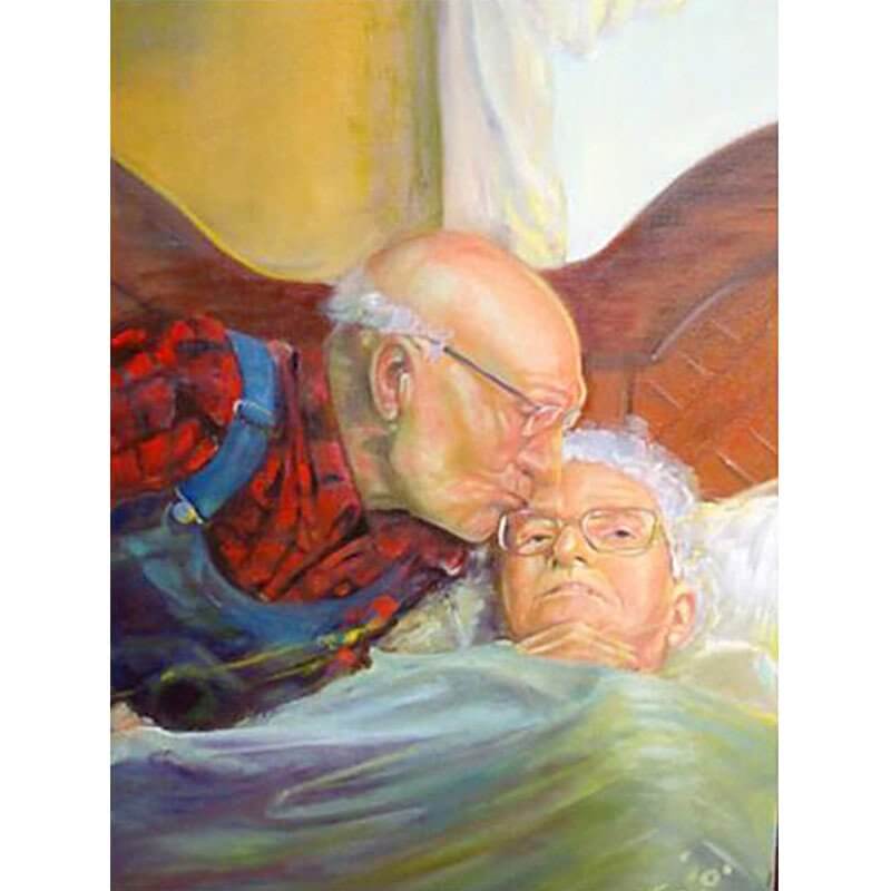 5d full drill diamond painting kits Sweet Old Couple