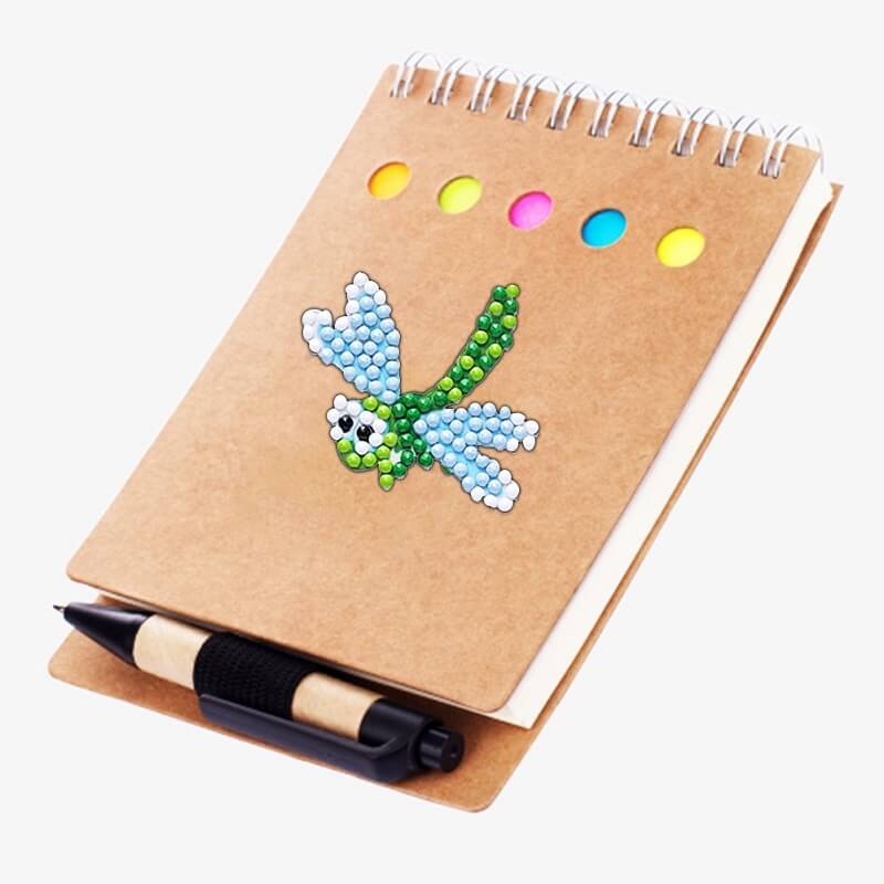 cartoon bee diamond painting sticker on notebook cover
