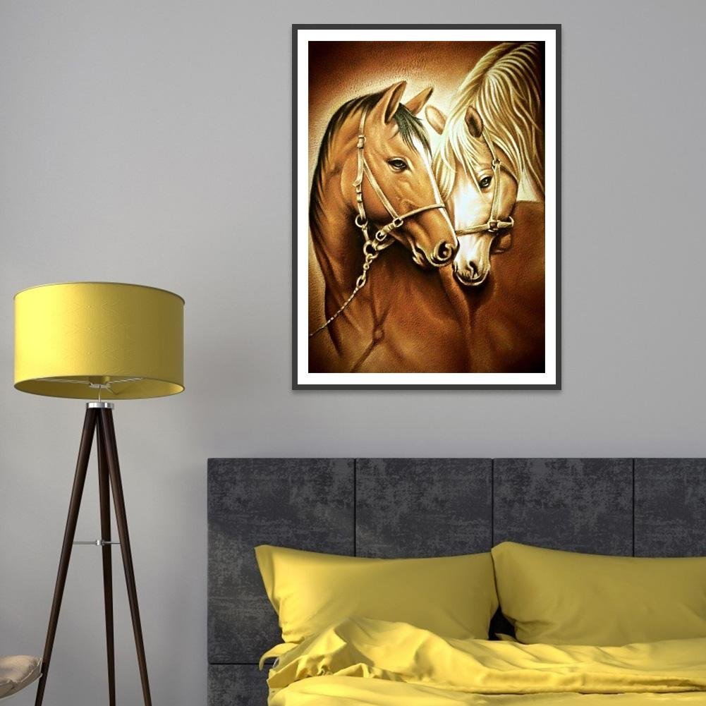 Pintura Diamante - Rodada Completa - Cavalos