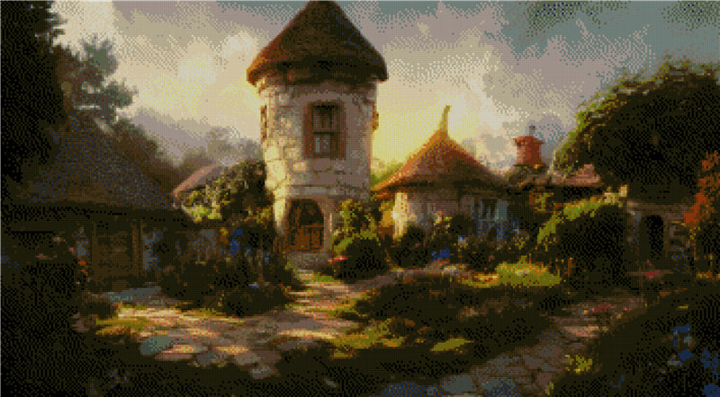 Full Round/Square Diamond Painting Kits | House 40x70cm 50x80cm H
