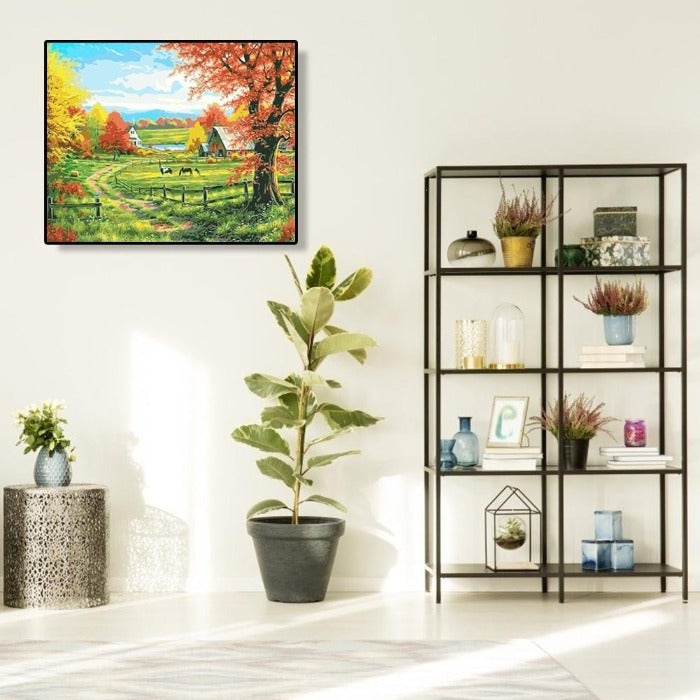 Oil Painting By Numbers Kits Countryside Art Canvas Picture Home Decor