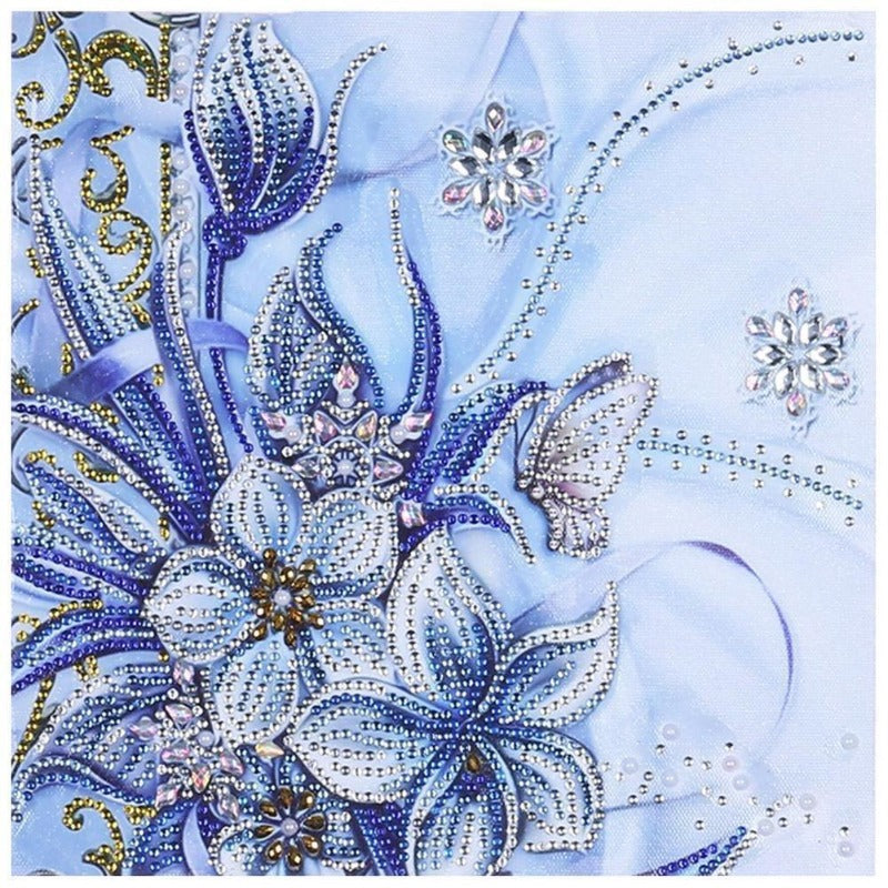 30*30 cm DIY 5D Crystal Rhinestone Diamond Painting Kit Butterfly Flower