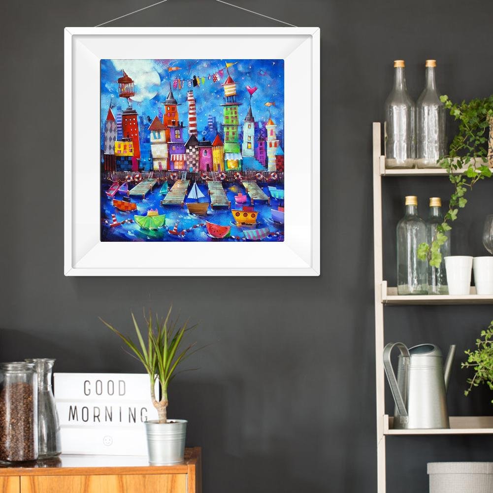 Diamond Painting - Full Round - Cartoon House
